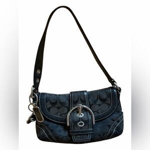 Coach   MEDIUM Vintage Y2K Soho Black Signature C Canvas Shoulder/Tote Bag